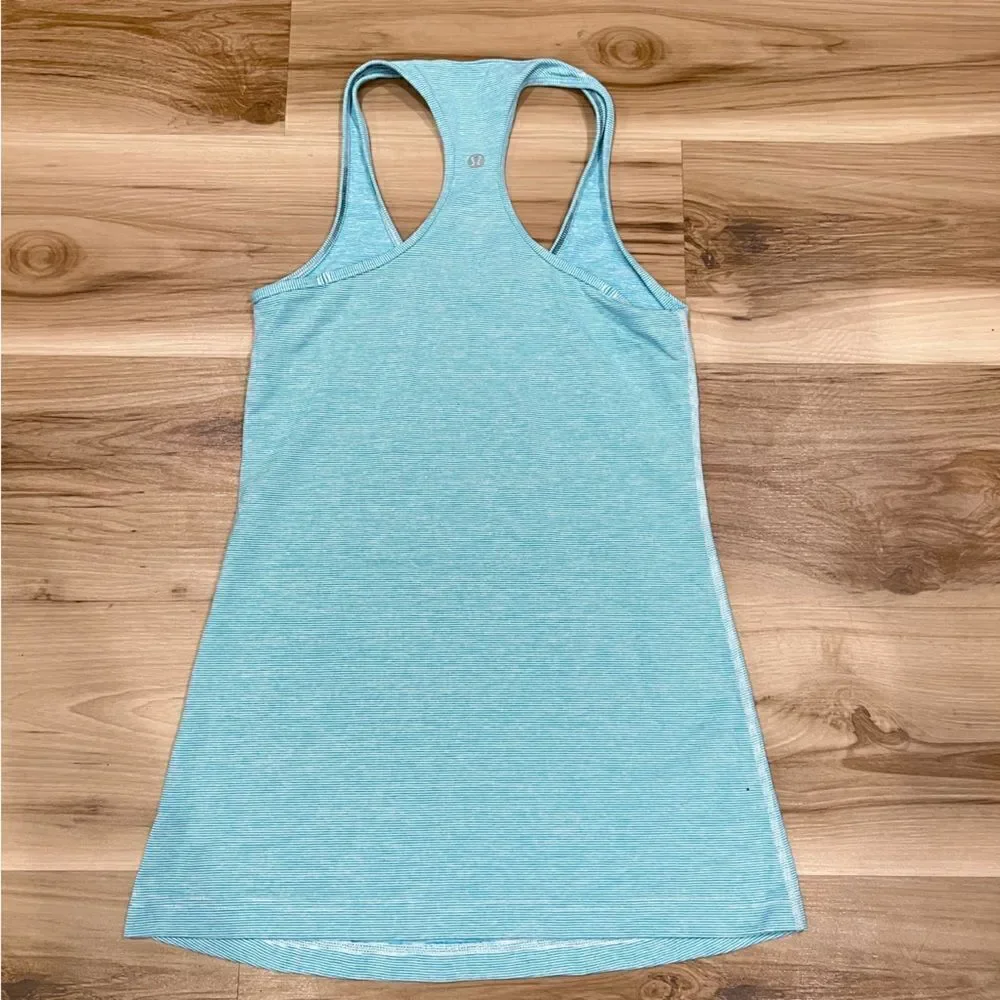 Lululemon Blue Striped Athletic Tank Top Women’s 4